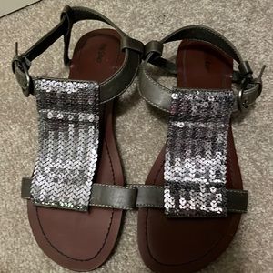 Silver sandals